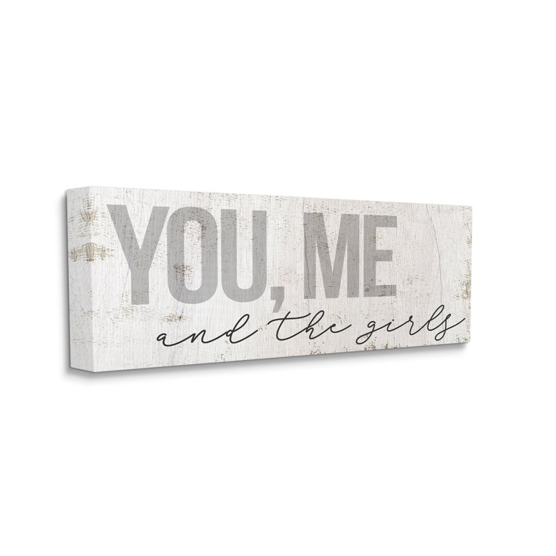 «You You Me and The Girls Family», impression sur toile, H 17 po x l 40 po x P 1,5 po