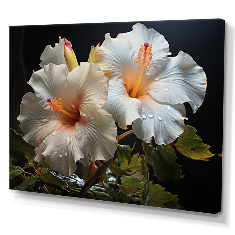 Hibiscus Field - Floral Canvas Prints, Toile tendue, H 30 po x l 40 po x P 1,5 po