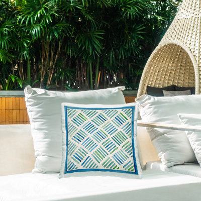 Geometric Indoor/Outdoor Throw Pillow