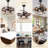 42" Black Farmhouse Ceiling Fan with Light and Remote, Quiet Reversible DC Motor, 6-speed Retractable Ceiling Fan Caged Fandelier for Living Room