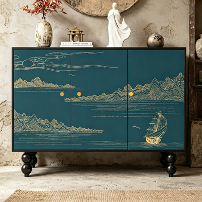 Chinese Style Wooden Entryway Storage Cabinet