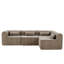 Canapé modulaire 145,5 pouces modulaire entièrement compressé, canapé modulaire rembourré en polyester espresso avec 4 pièces, canapé modulaire en éponge comprimé pour le salon-1159088832
