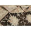 Tapis de bois en laine beige/noir 5 pi x 11 po one-of-kind à la main noué la new age oushak Mo