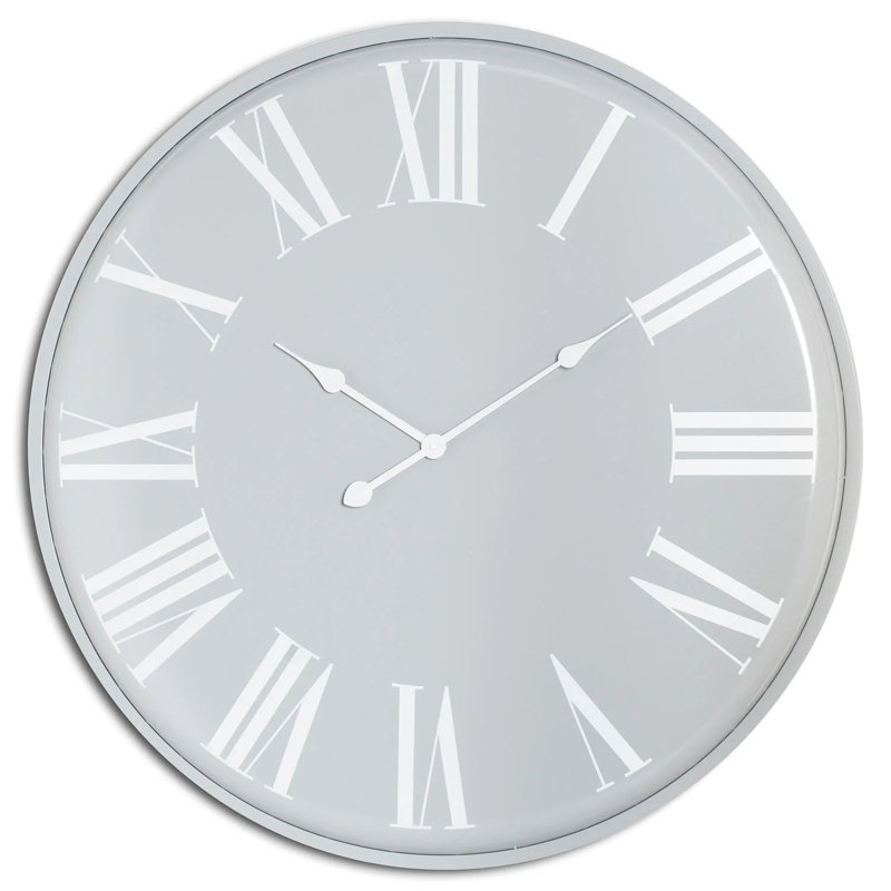Emanuele Metal Wall Clock, White
