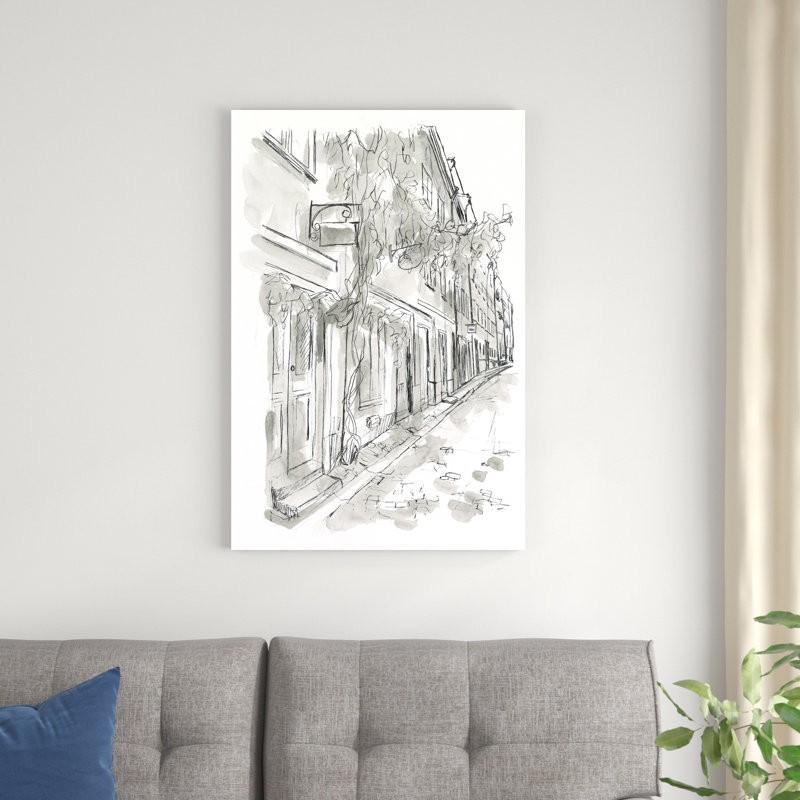 Croquis de la ville européenne V, H 36 po x l 24 po x P 1,25 po