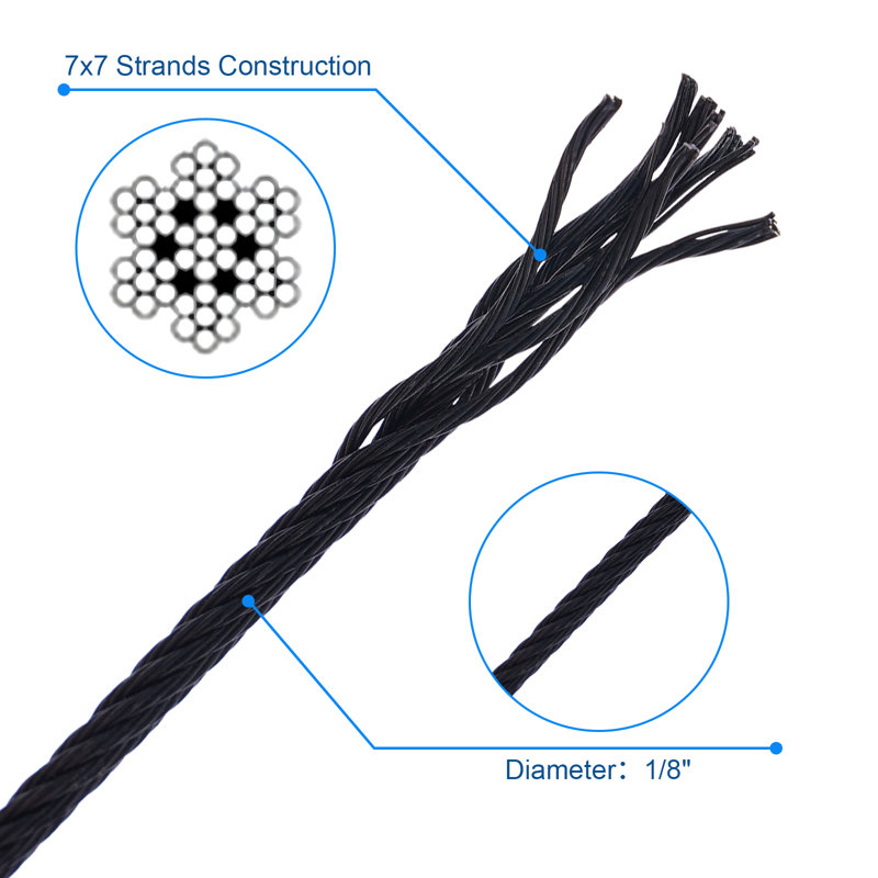 7 in. H x 7 in. W 316 Stainless Steel Cable Rope for Railing System, 250ft