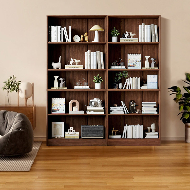 Bibliothèque standard Jalacia, Noyer colombien, (5 tablettes) H 67 po x l 31 po x P 11 po