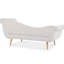 Chaise longue avec accoudoirs à volutes, style élégant, mousse, pieds en bouleau massif, surface d'assise spacieuse, support dorsal l 66,91 po x H 29,64 po x P 29,32 po-771984794