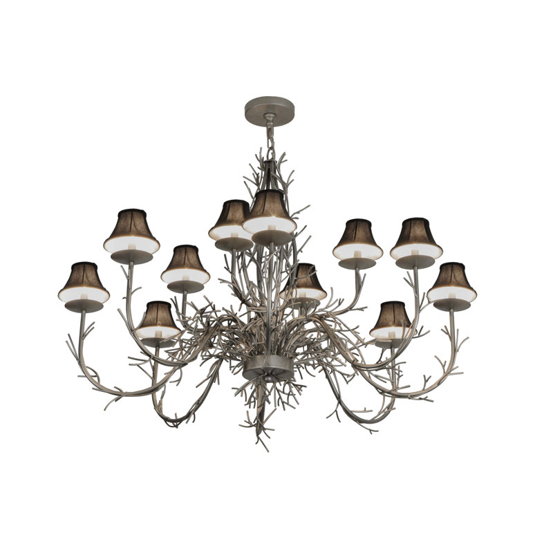 Krall 12 - Light Fabric Dimmable Classic / Traditional Chandelier