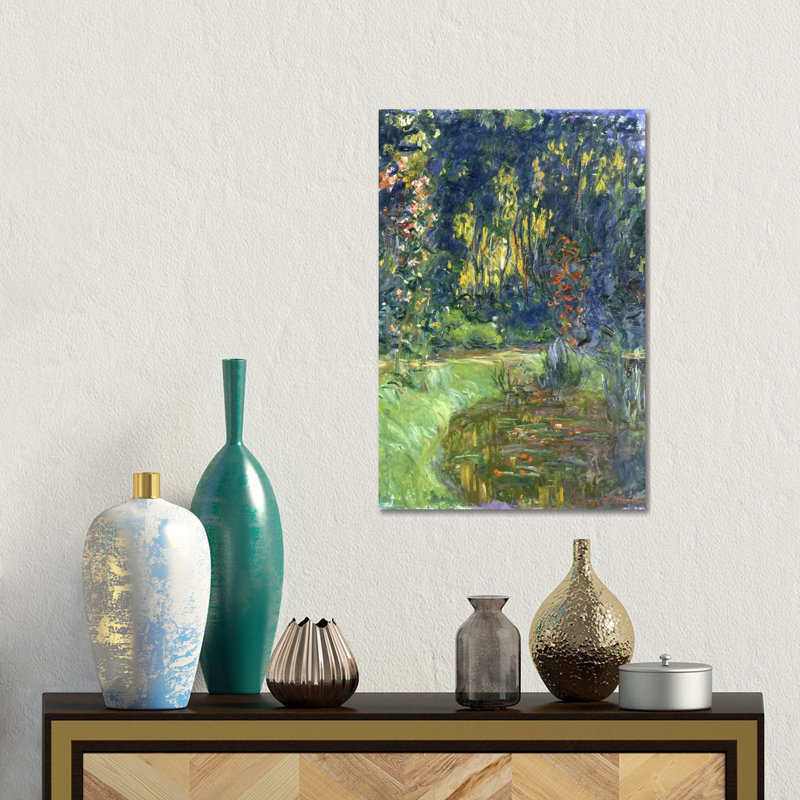 Jardin de Giverny, 1923 - Giclée sur toile tendue avec châssis, H 18 po x l 12 po