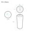 Lavabo sur pied circulaire blanc brillant Monaco SM-PS307-69435064