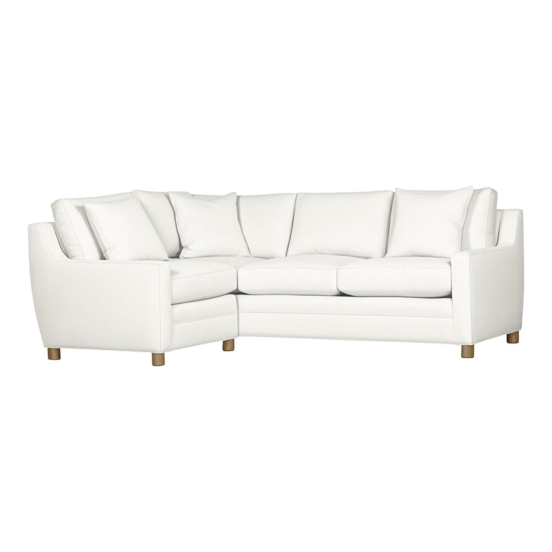 Fairgrove Upholstered L-Shaped Sectional Left Hand Facing, Kennelly Snow, Hampton