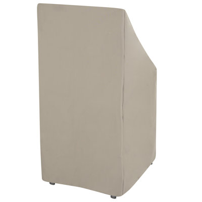 Modern Leisure Chalet Stackable/High Back Bar Chair Cover, 27"L x 27"W x 49"H, Beige