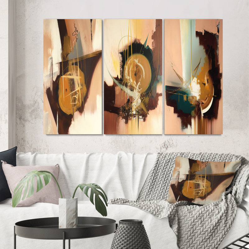 "Infinity Terra Rosa Poss Possibilit" 3 pièces sur toile, Toile tendue, H 40 po x l 60 po