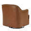 Fauteuil demi-tonneau pivotant en cuir véritable Fazio-1857568714