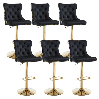 Tabouret de comptoir pivotant à hauteur réglable avec structure en métal