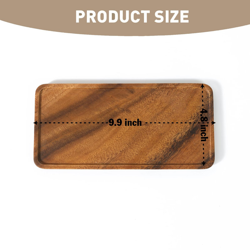 Plateau en noyer Millwood Pines Conda, H 0,6 po x l 9,9 po x L 4,8 po