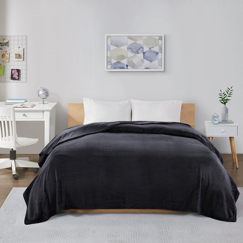 Couverture ultralégère moelleuse ultra douce Gracie Mills Wilmer, Double/grand, Gris