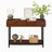 43.3" Wide Modern Console Table with Fluted Drawer Fronts, Wooden Sofa Table with 2 Drawers, Entryway Table for Hallway & Behind-Couch Storage-906921154