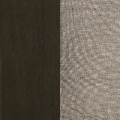 Chaise rembourrée taupe et espresso (ensemble de 2)