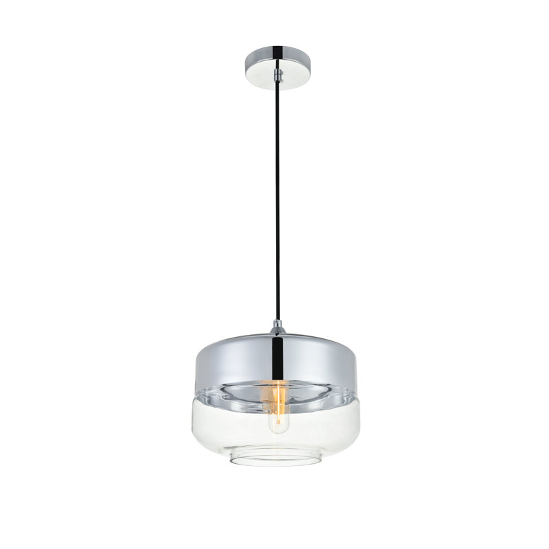 Chamberland 1 - Light Single Pendant, 8.7" H x 9.8" W x 9.8 D, Chrome