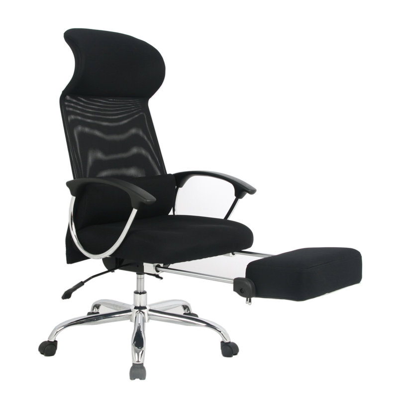 Bettye Mesh Task Chair with Headrest, Black