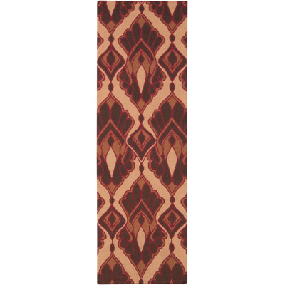 Tapis de zone cerise en laine handwoven Voyages