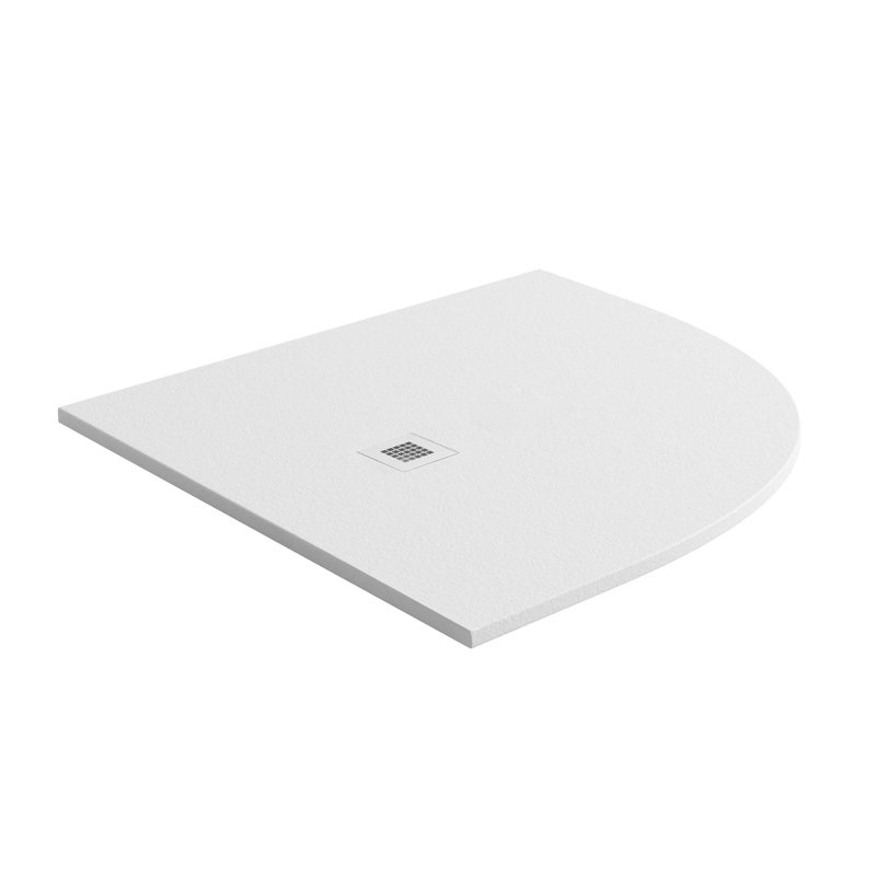 Pisa Plastic Standard Shower Tray, 90mm x 90mm, White, Center