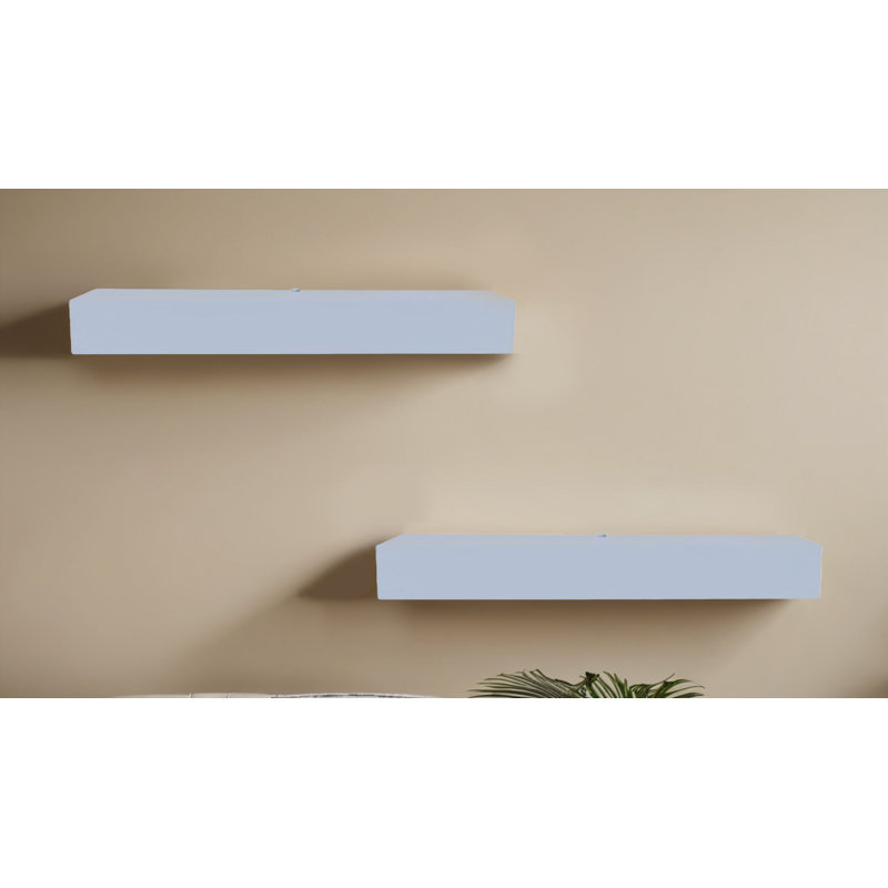 Rayne Poplar Floating Shelves, 6" H x 70" W x 7" D