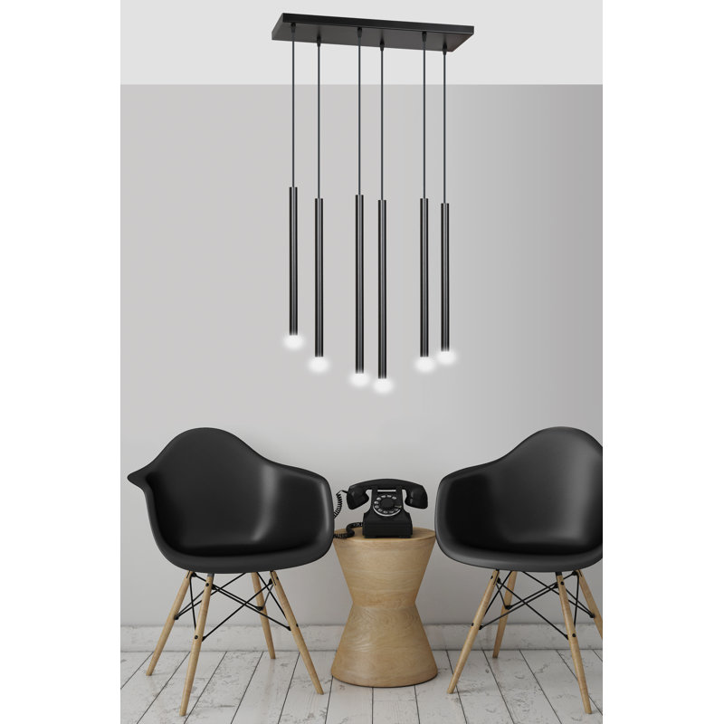 Anna-Leigh 6 - Light Cluster Pendant, Black