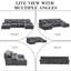 4 Seater Chenille Sectional-1147271753