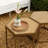 Honeycomb Outdoor Omni Table With Oak Frame-1369556558