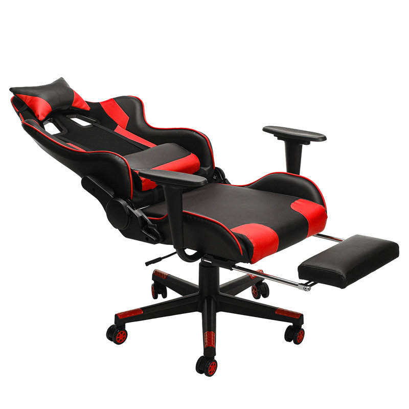 Chaise de jeux vidéo de course et de PC, Rouge / Noir