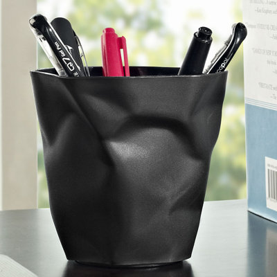 Modway Lava' Crumpled Paper Modern Pencil Holder