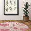 Tapis tressé rose doux-106464039