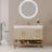 36" Modern Bathroom Vanity With Ceramic Sink & Gold Handls, Freestanding Wood Cabinet With 2 Drawers For Bathroom Storage-1993446062