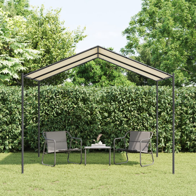Canopy Tent Steel and Fabric, 250cm H x 300cm W x 300cm D, Beige