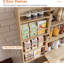 Armoire de cuisine avec portes en rotin, grande armoire de rangement de style ferme de 72 po avec 8 rangements, armoire en bois rustique pour la cuisine et la salle à manger (naturel)