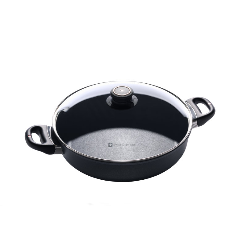 Non Stick Aluminum Saute Pan with Lid, 3.7 Quarts
