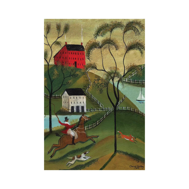 Chasse au renard océanique, H 26 po x l 18 po x 1,5 po