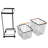 2-Tier Laundry Basket Metal Laundry Hamper With Wheels-1141647315