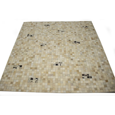 Performance Cowhide Geometric Indoor Rug