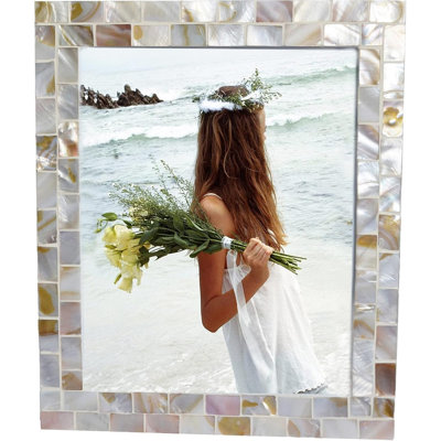 8x10 Natural White Plate Picture Frame
