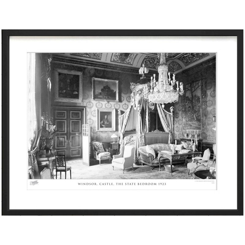 Windsor, Castle, The State Bedroom 1923 by Francis Frith - Single Picture Frame Print, 60cm H x 80cm W x 2.3cm D