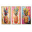 Golden Geometric Pineapple Fruit - Fruits Canvas Wall Art Set Of 4-1115545893-1115545892