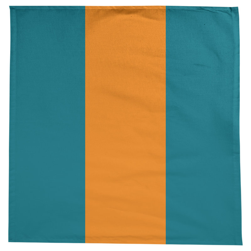 San Jose Tablecloth, Deep Pacific Teal/Burnt Orange/Deep Pacific Teal