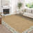 Floral Bordered Machine Washable Rug with Non-Slip Backing Non-Shedding Foldable Soft Low Pile Indoor Carpet-261238285