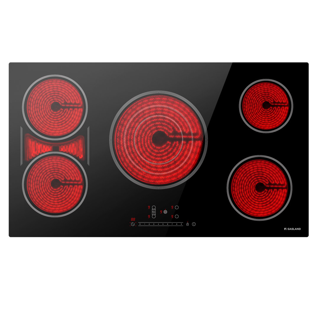 36" 5 Burners Smooth Surface (Radiant) Black Electric Cooktop with Tri-Ring and Bridge Element GASLAND