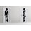 Autocollant de salle de bain, autocollant de porte de salle de bain de bar, enseigne de porte de salle de bain, autocollants de porte de salle de bain moderne homme femme, WC 194LU
