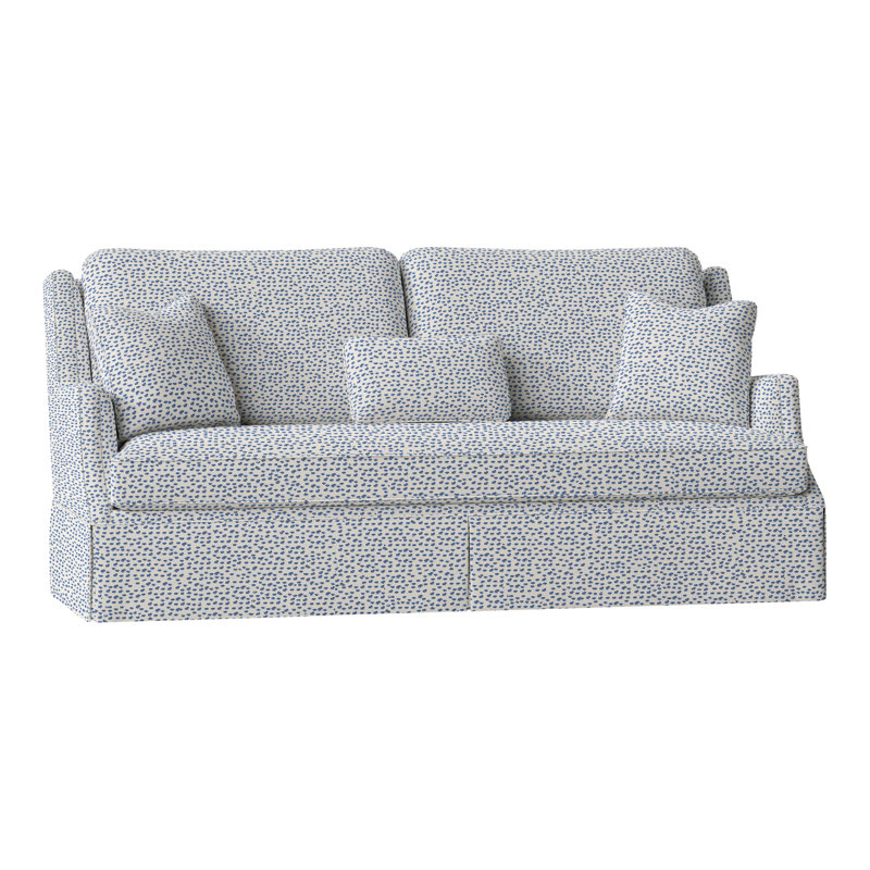 Savannah 87.5'' Slipcovered Sofa, Perigold Elements Blueberry